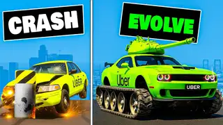  thumbnail: Every Time I Crash, My Uber Evolves in GTA 5