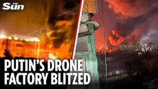  thumbnail: Russian drone factory erupts in FLAMES after Ukraine strike