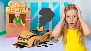  thumbnail: Nastya and Cardboard Cars Challenge for kids