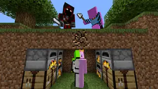  thumbnail: Minecraft Speedrunner Swap VS 2 Hunters