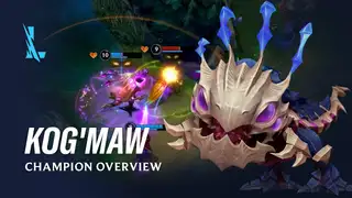  thumbnail: Kog'Maw Champion Overview | Gameplay - League of Legends: Wild Rift